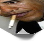 Poster Barack Obama fume (Coin)