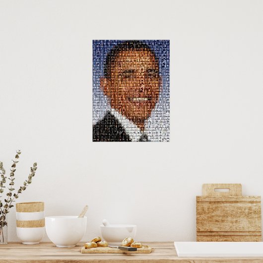 Poster BARACK OBAMA montage (Cuisine)