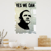 Poster Barack Obama : OUI NOUS LE POUVONS (Conseil) (Cuisine)