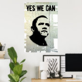 Poster Barack Obama : OUI NOUS LE POUVONS (Conseil) (Bureau à domicile)
