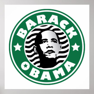 Poster Barack Obama Star Caféine étoile verte buse café