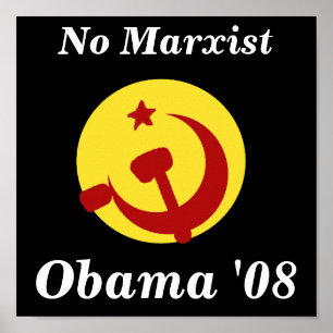 Poster BarackObamaschange, Obama '08, aucun marxiste