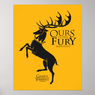 Poster Baratheon Sigil - Notre Furie