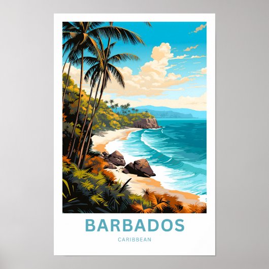 Poster Barbade Caraïbes - Imprimer (Devant)