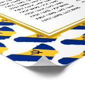 Poster BARBADOS Accueil Mariage Personnalisé 120 Plan De (Coin)