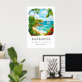 Poster Barbados Aquarelle 2 (Bureau à domicile)