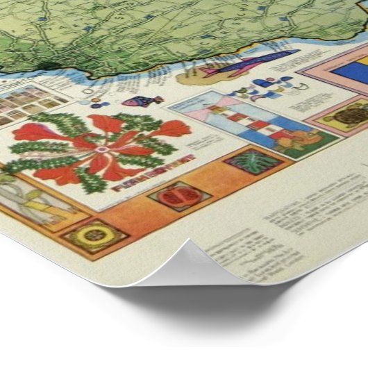 Poster Barbados Map (Hoek)