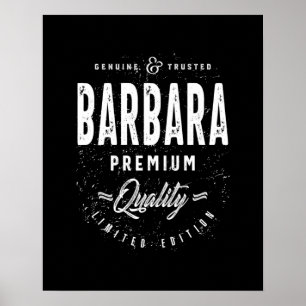 Poster Barbara Nom personnalisé Cadeau Anniversaire