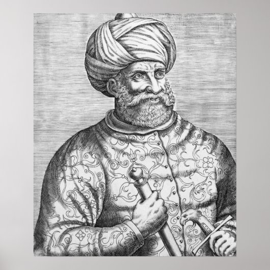 Poster Barbarossa, illustration de Andre Thevet (Devant)