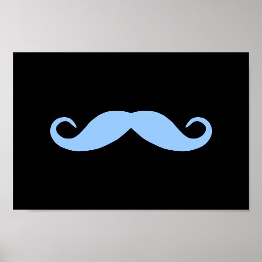 Poster Barbe À Choix De Couleur Sur Fond Noir (Devant)