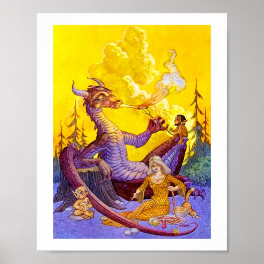 Poster Barbecue au dragon (Devant)