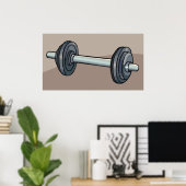 Poster Barbell Weightlifting Gym Fitness Lover (Bureau à domicile)