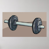 Poster Barbell Weightlifting Gym Fitness Lover (Devant)