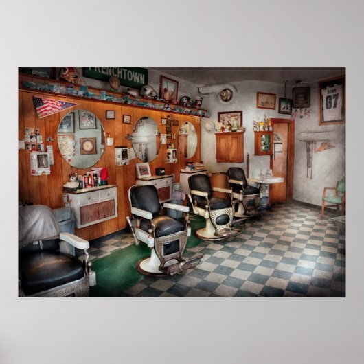 Poster Barber - Frenchtown Barbers (Devant)