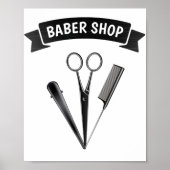 Poster Barber Shop Coiffeur Moderne (Devant)