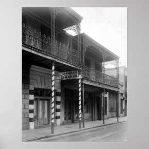 Poster Barbershop de la Nouvelle-Orléans, années 1930