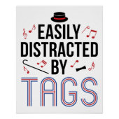 Poster Barbershop Quartet facilement distrait par des éti (Devant)