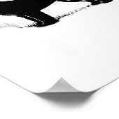 Poster Barbet Chien - Halloween Lune Silhouette surdimens (Coin)