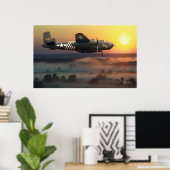 Poster Barbie et le fond (Bureau à domicile)