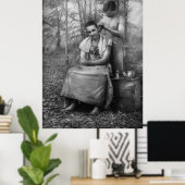 Poster Barbier - 2ÈME GUERRE MONDIALE - GI Coiffure (Bureau à domicile)