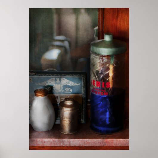 Poster Barbier - Équipement de coupe de cheveux (Devant)