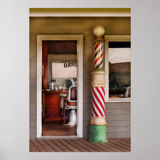 Poster Barbier - J'ai besoin de coupe de cheveux (Devant)