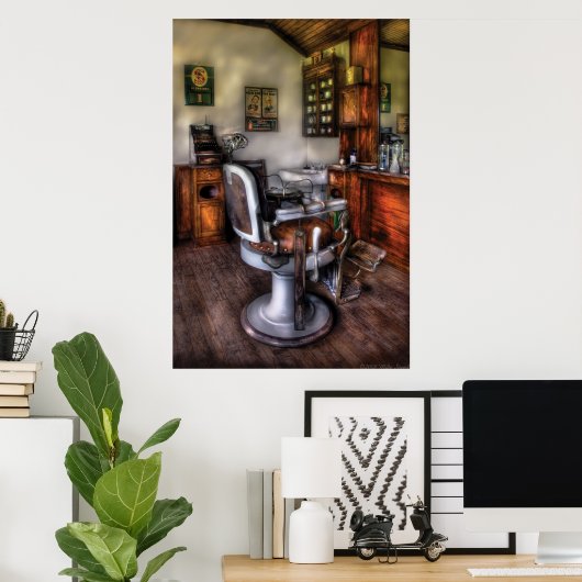 Poster Barbier - Le Barbier (Bureau à domicile)