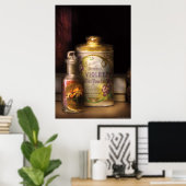 Poster Barbier - Poudre de toilette violet Sharp & Dohme (Bureau à domicile)