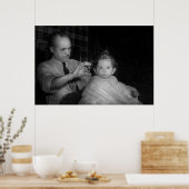 Poster Barbier - Première coupe de cheveux (Cuisine)