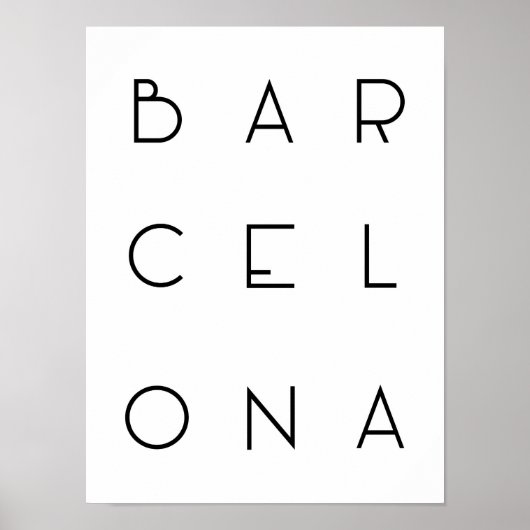 Poster Barcelona (Voorkant)