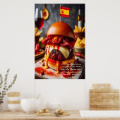 Poster Barcelona Bites : Champion Chorizo 24x36 (Cuisine)
