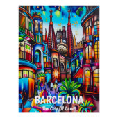 Poster Barcelona: La Ciudad de Gaudí. (Devant)