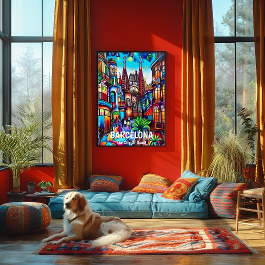 Poster Barcelona: La Ciudad de Gaudí.