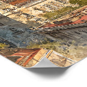 Poster Barcelona Skyline Wedding Welcome Sign (Coin)