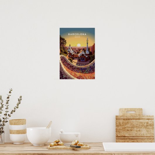 Poster Barcelona Spain (Cuisine)