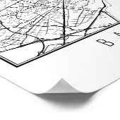 Poster Barcelona Spain Street Map (Coin)