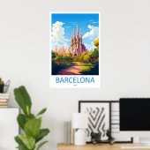 Poster Barcelone 11 (Bureau à domicile)