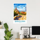Poster Barcelone 17 (Bureau à domicile)