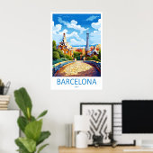 Poster Barcelone 18 (Bureau à domicile)