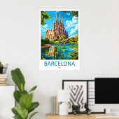 Poster Barcelone 9 (Bureau à domicile)