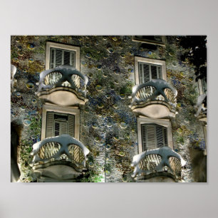 Poster Barcelone. Casa Batllo.