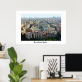 Poster Barcelone, Espagne (Bureau à domicile)