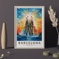 Barcelone Espagne La Sagrada Familia Travel Art