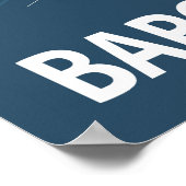 Poster Barcelone Espagne Plan de la ville Ligne Art Blue  (Coin)