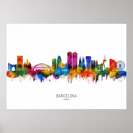 Poster Barcelone Espagne Toit-terrasse (Devant)