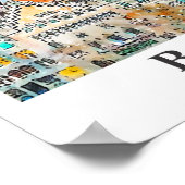 Poster Barcelone Espagne Voyage Aquarelle main tiré (Coin)