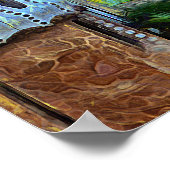 Poster Barcelone. Panorama de la ville depuis Park Guell. (Coin)