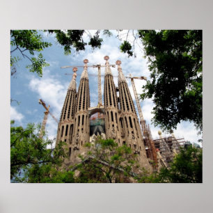Poster Barcelone. Sagrada Familia.