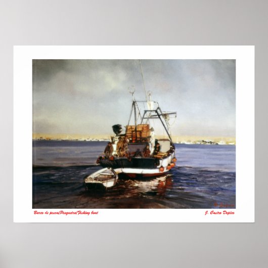 Poster Barco de pesca/Pesqueiro/Bateau de pêche (Devant)