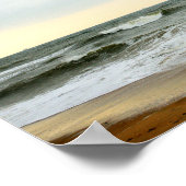 Poster Barcos y oleaje desde la orilla de la playa (Coin)